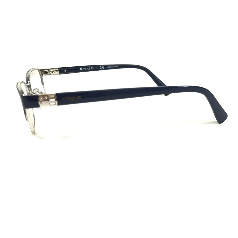 Vogue Eyeglasses Frames VO4073-B 5051 Blue Silver Cat Eye Full Rim 51-17-135